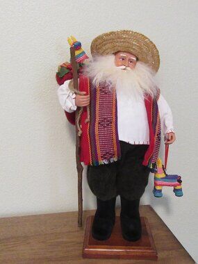 Santa Claus Doll Figure 18” Fiesta Hispanic Mexican Christmas Display Piñata